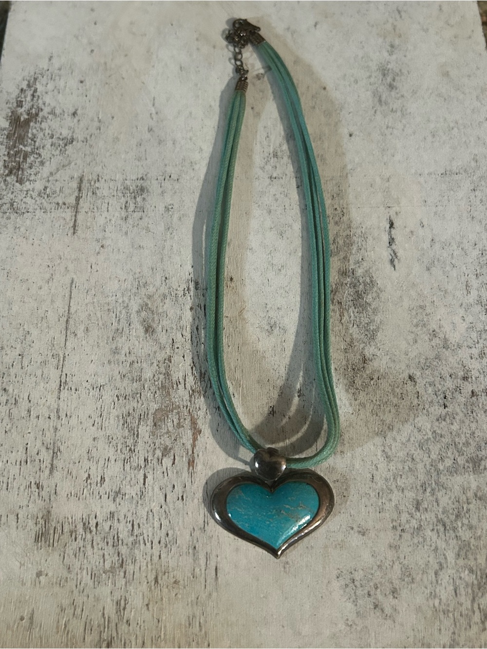 Women’s Turquoise Heart Pendant Necklace - sally c treasures